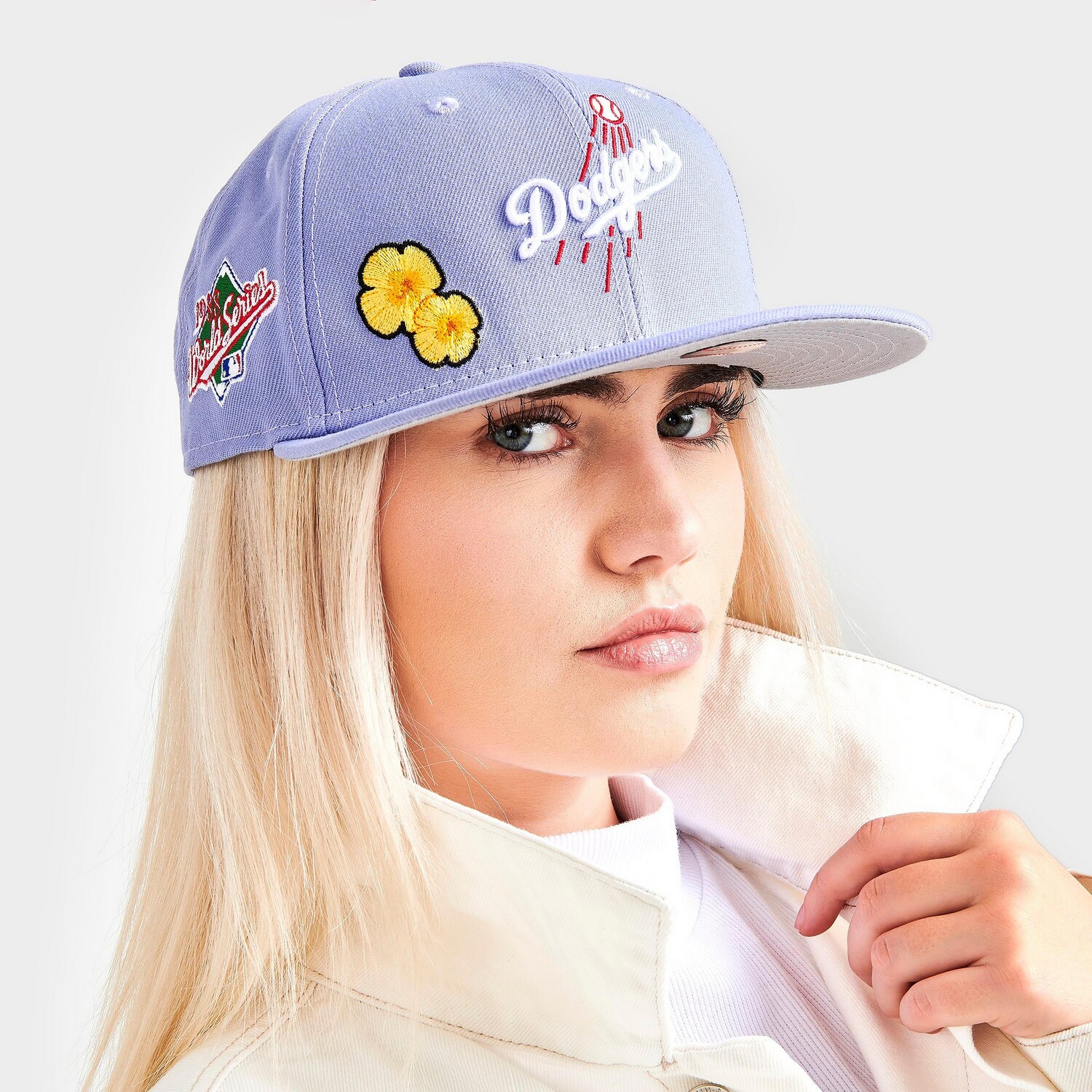 

Бейсболка New Era Los Angeles Dodgers MLB Flower 9FIFTY Snapback, фиолетовый
