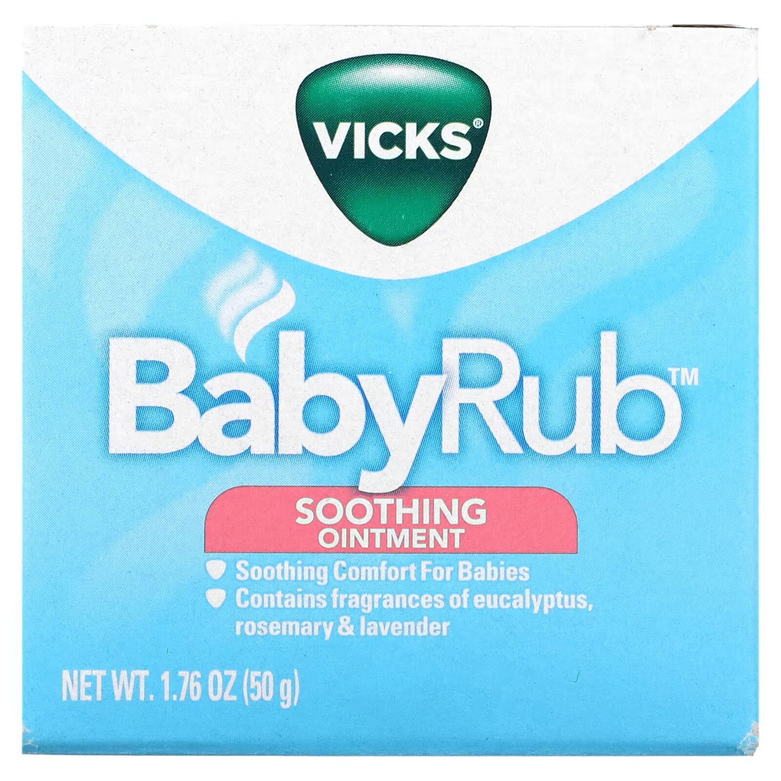 Vicks, Baby Rub, успокаивающая мазь, 50 г vicks baby rub успокаивающая мазь 50 г 1 76 унции