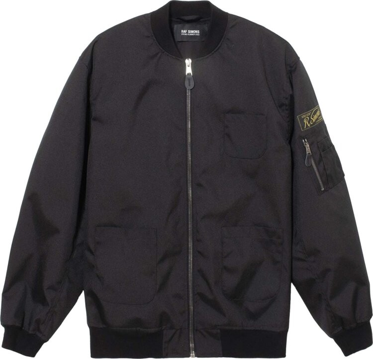 

Куртка Raf Simons Echodomer School Uniform Bomber Jacket 'Black', черный