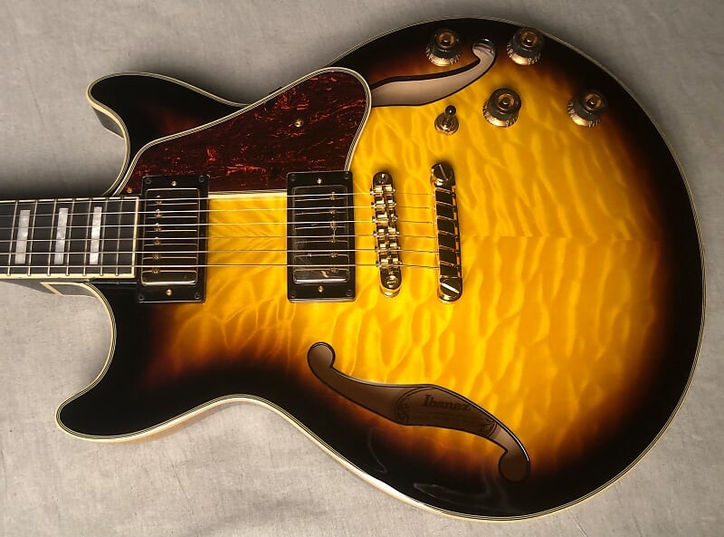 

Ibanez AM93QM Artcore Expressionist 2022 Antique Yellow Sunburst
