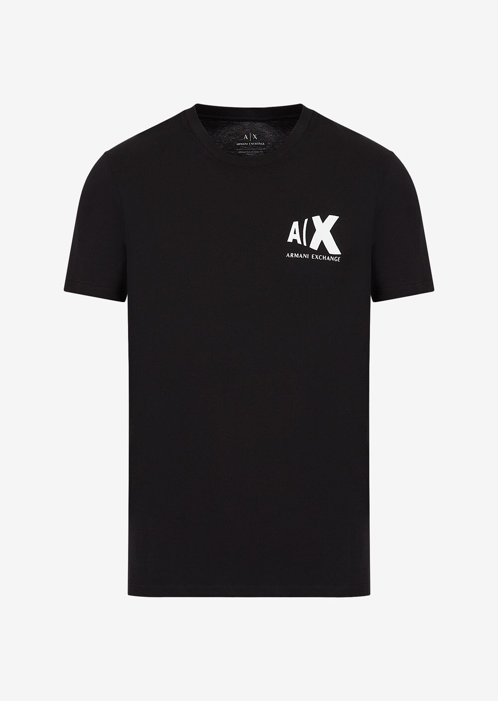 

Узкая футболка из органического хлопка Armani Exchange, черный