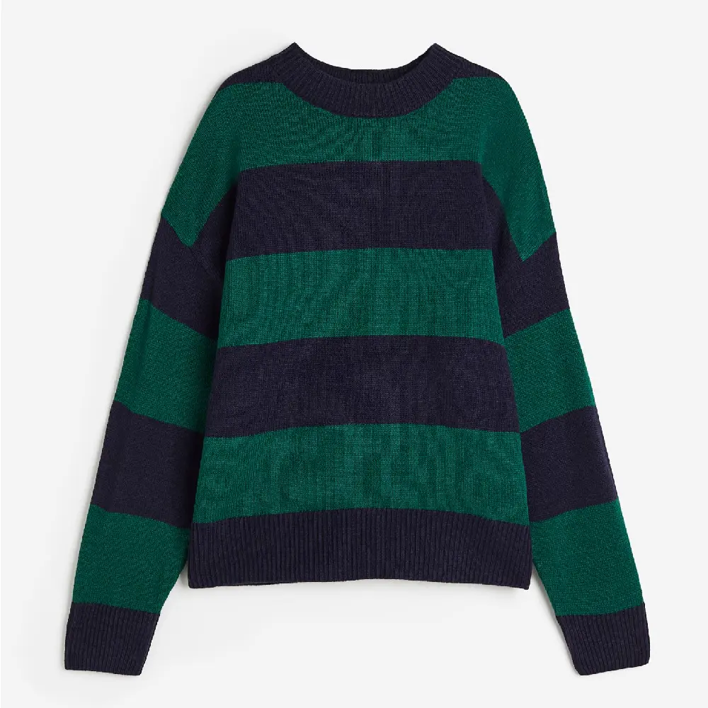 

Свитер H&M Jacquard-knit, темно-синий/зеленый
