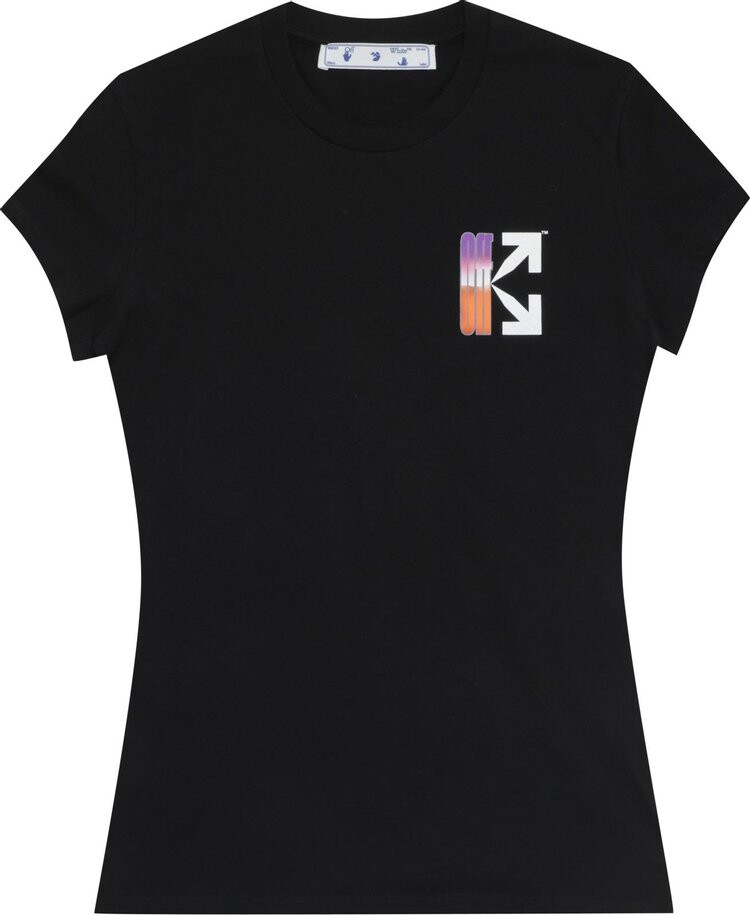 

Футболка Off-White Gradient Carryover Fitted Tee 'Black/Multicolor', черный
