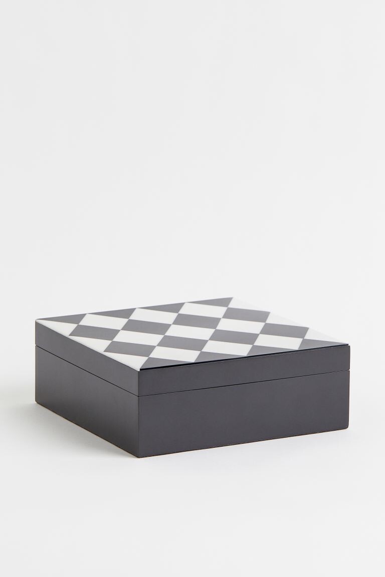 

Коробка H&M Home Patterned декоративная, чёрный/ромбовидный узор