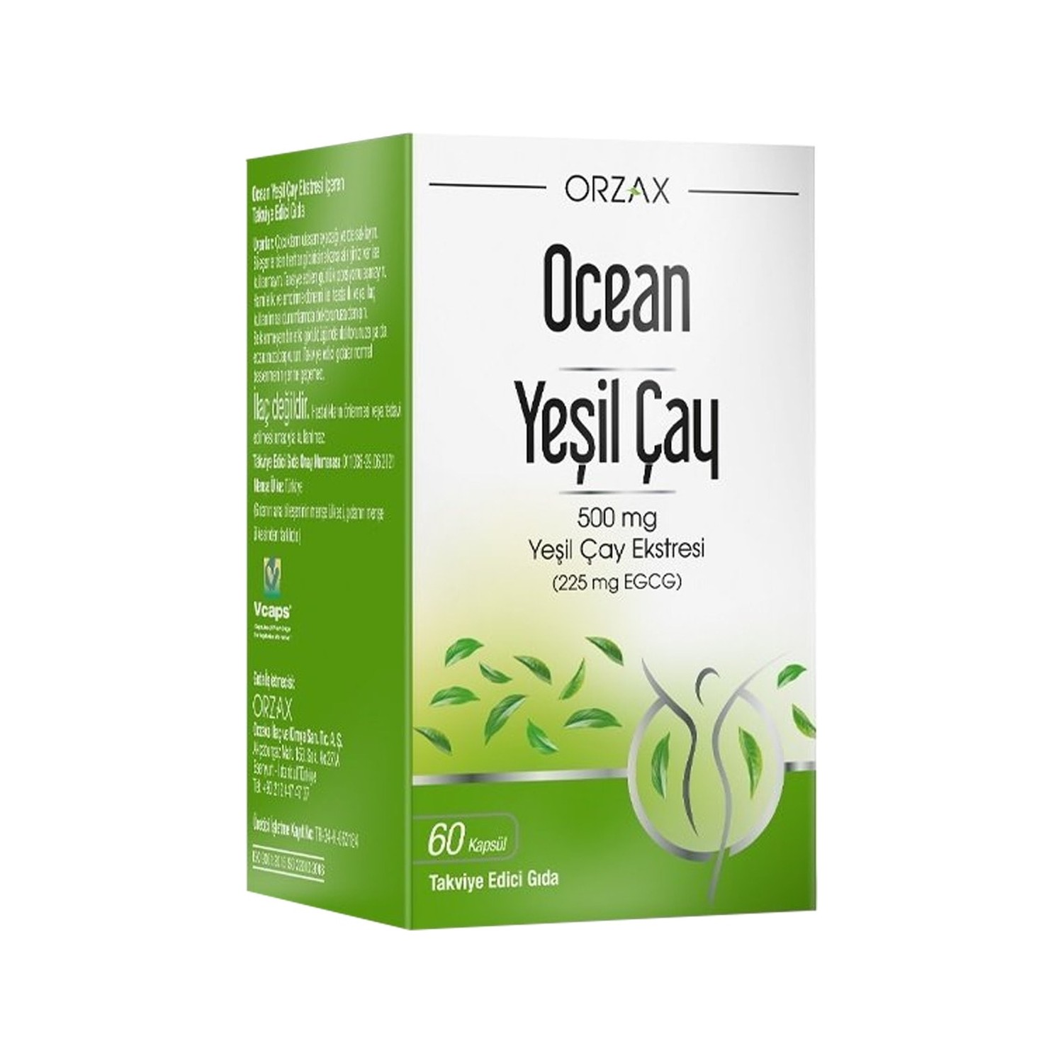 Экстракт зеленого чая Ocean 500 мг, 60 капсул фитосомы зеленого чая thorne 60 капсул