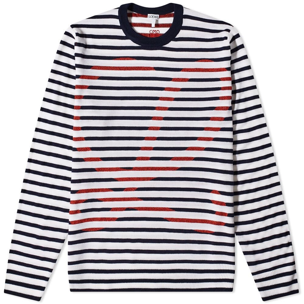 

Джемпер Loewe Striped Crew Knit, Черный