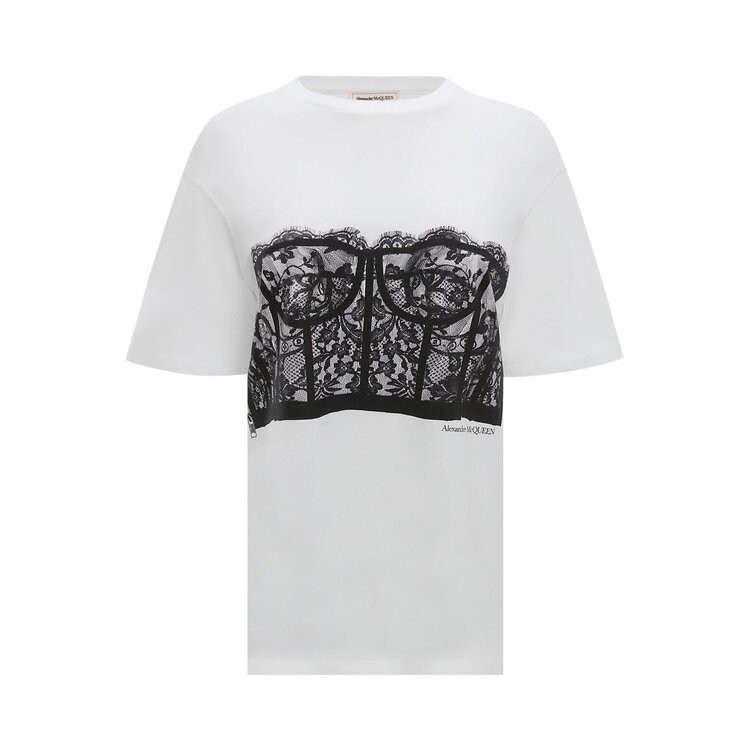 

Футболка Alexander McQueen Corset T-Shirt White, белый
