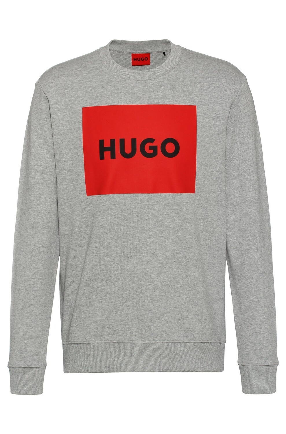 

Свитер Hugo Cotton-terry With Red Logo Print, тёмно-серый