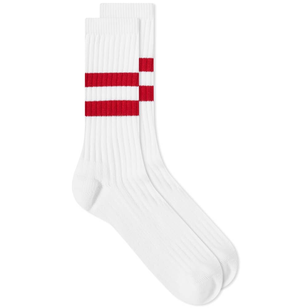 

Носки Norse Projects Bjarki Cotton Sport, белый/красный