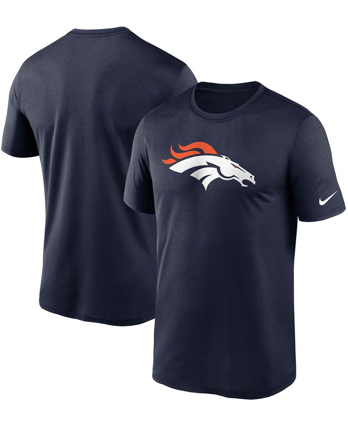 

Мужская футболка big and tall темно-синего цвета с логотипом denver broncos essential legend performance Nike, синий