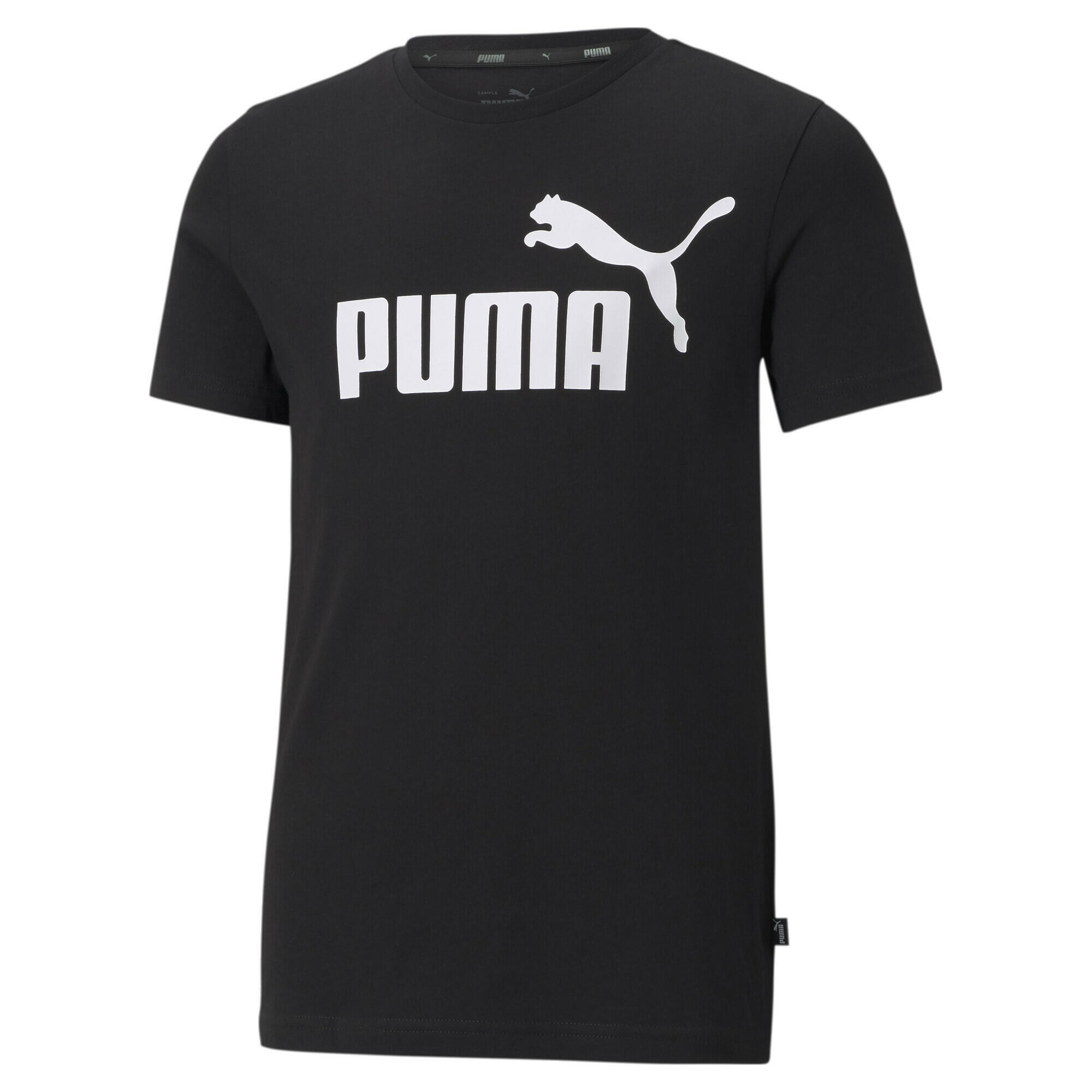 Молодежная футболка Essential с логотипом PUMA, черный