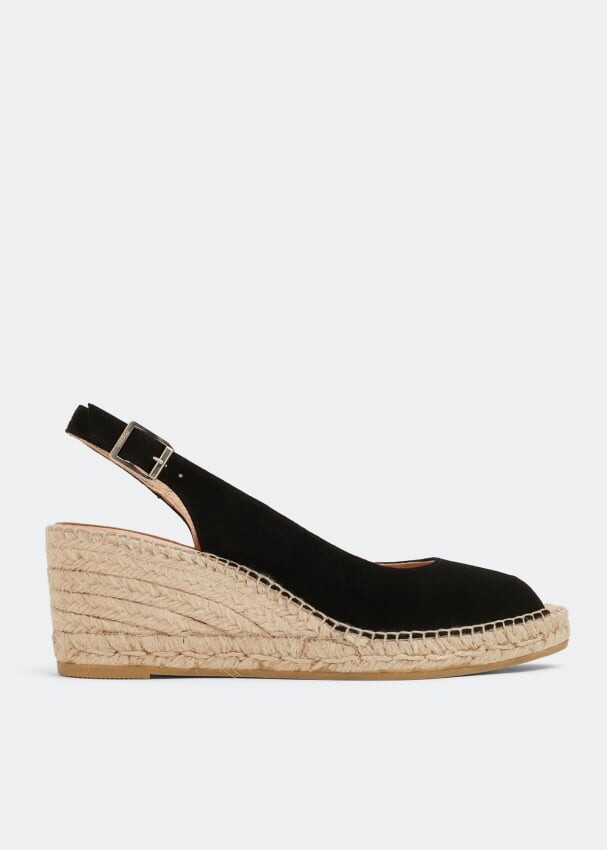 

Эспадрильи KANNA Thanos wedge espadrilles, черный