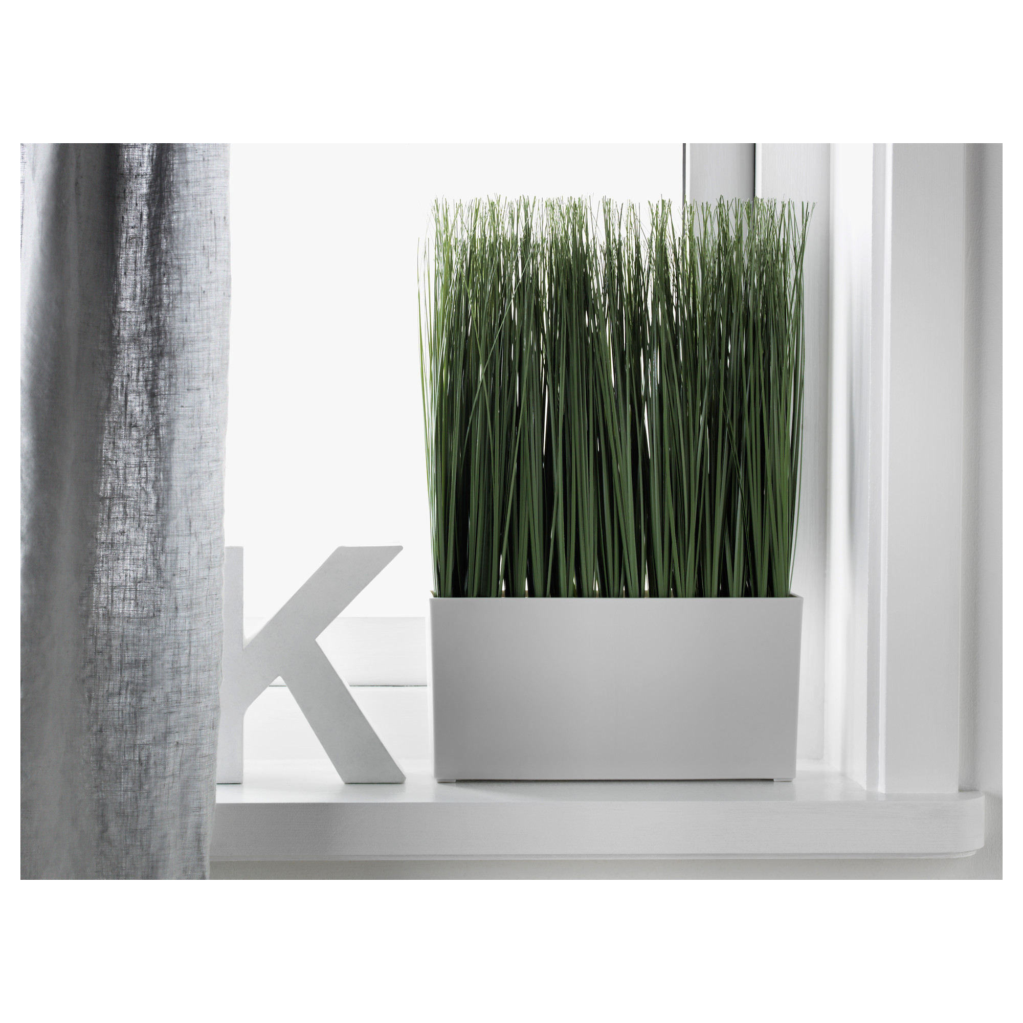 Искусственная трава в горшке IKEA FEJKA Artificial Potted Plant With Pot,  Grass, зеленый – заказать из-за рубежа в «CDEK.Shopping»