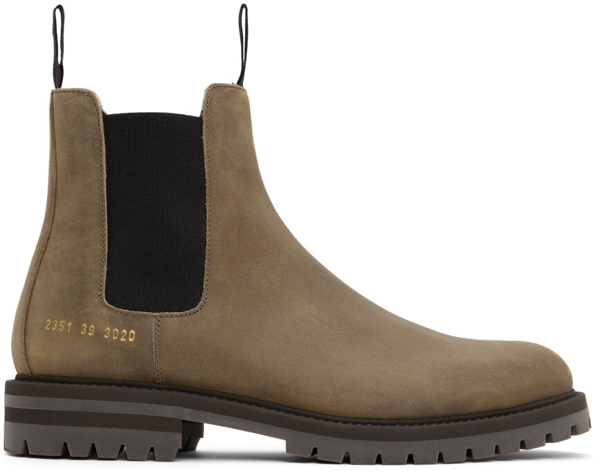 

Коричневые зимние ботинки челси Common Projects