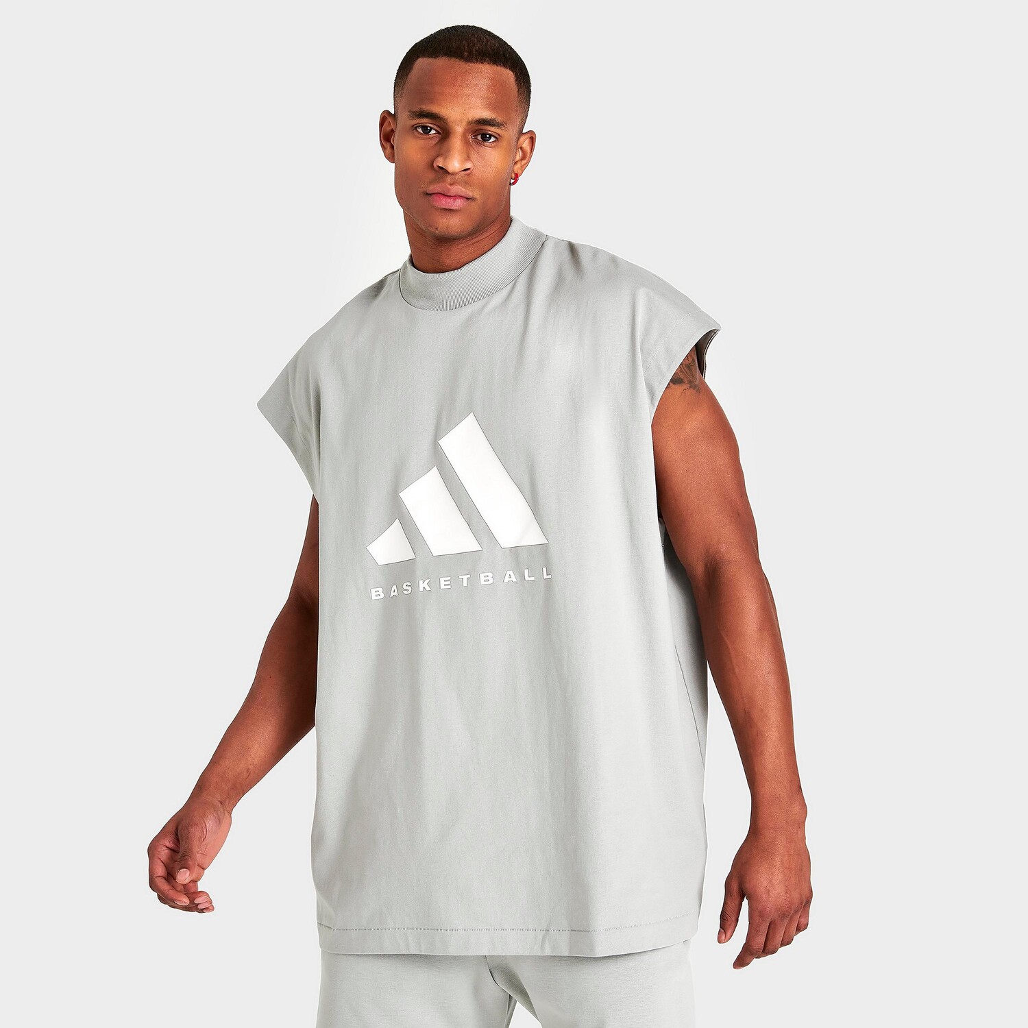 

Майка без рукавов Adidas Basketball One, серый