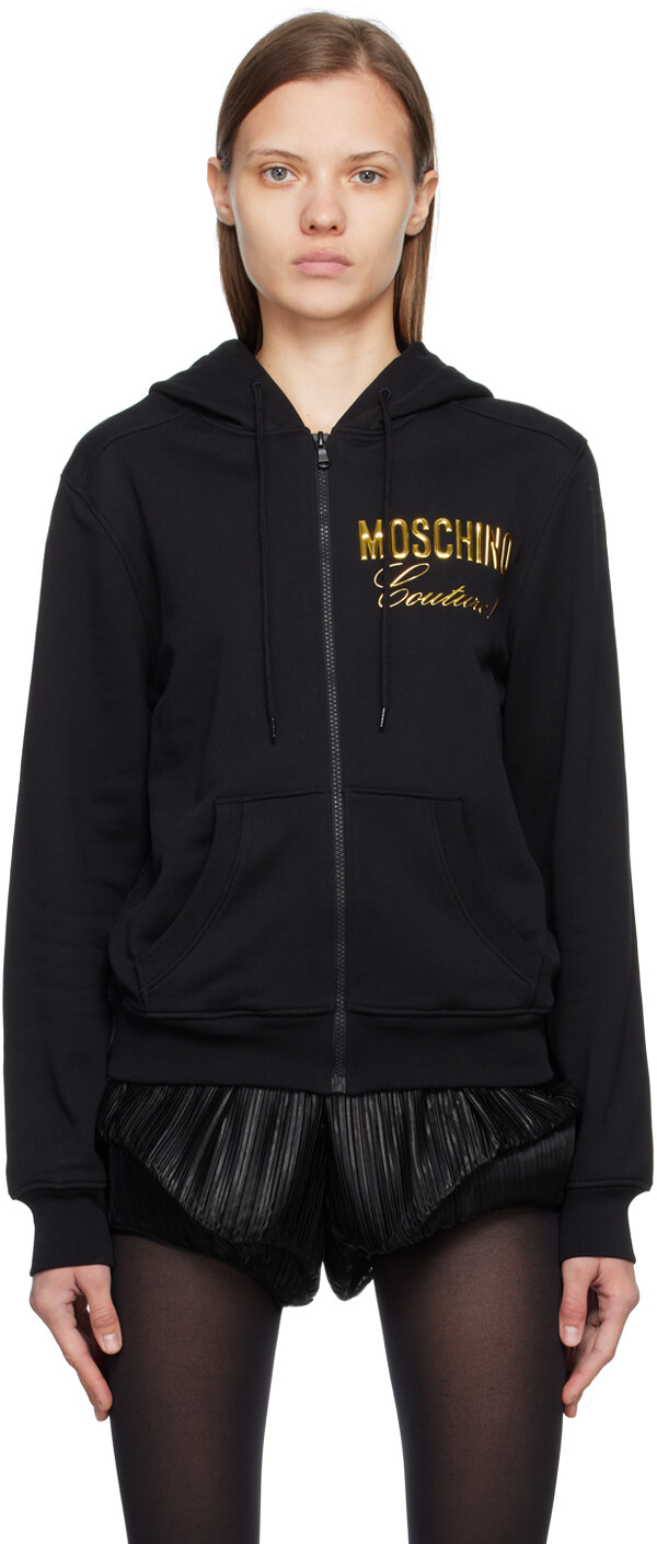 

Черная толстовка с капюшоном Moschino