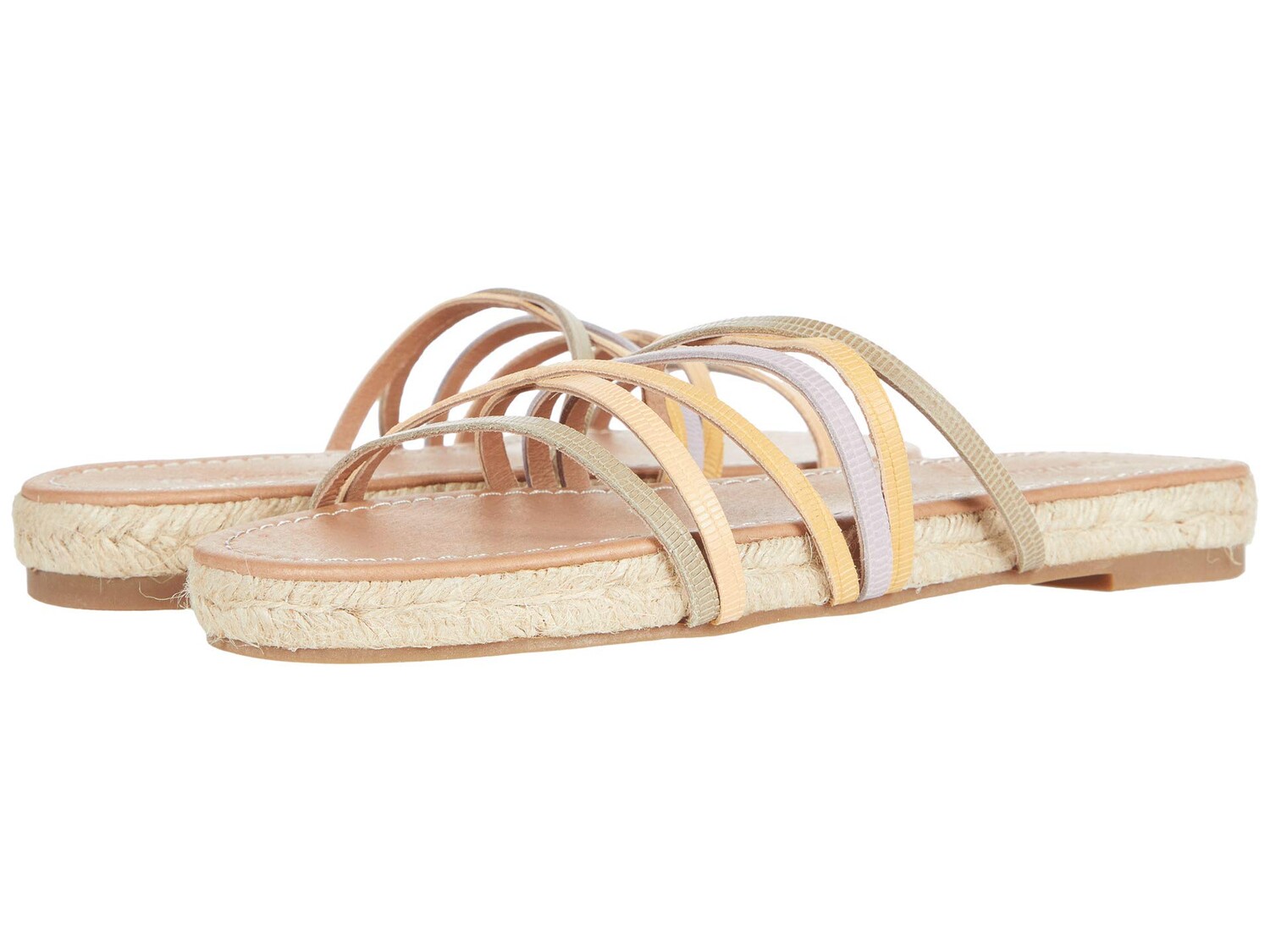 Шлепанцы Madewell, Bobbi Espadrille Slide in Snake Embossed Leather