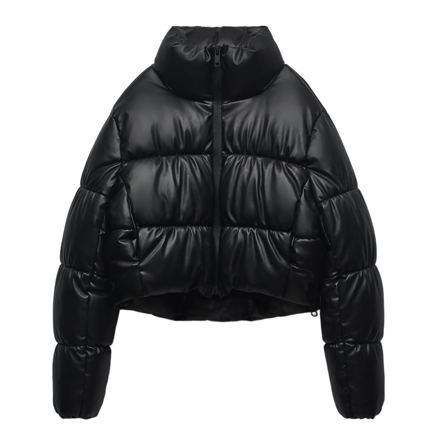 

Куртка Zara Faux Leather, черный