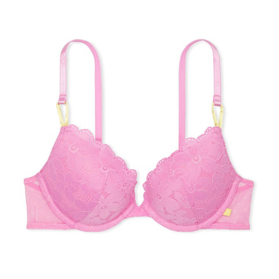 

Бюстгальтер на косточках Victoria's Secret Sexy Tee Push-Up Lace, розовый/салатовый