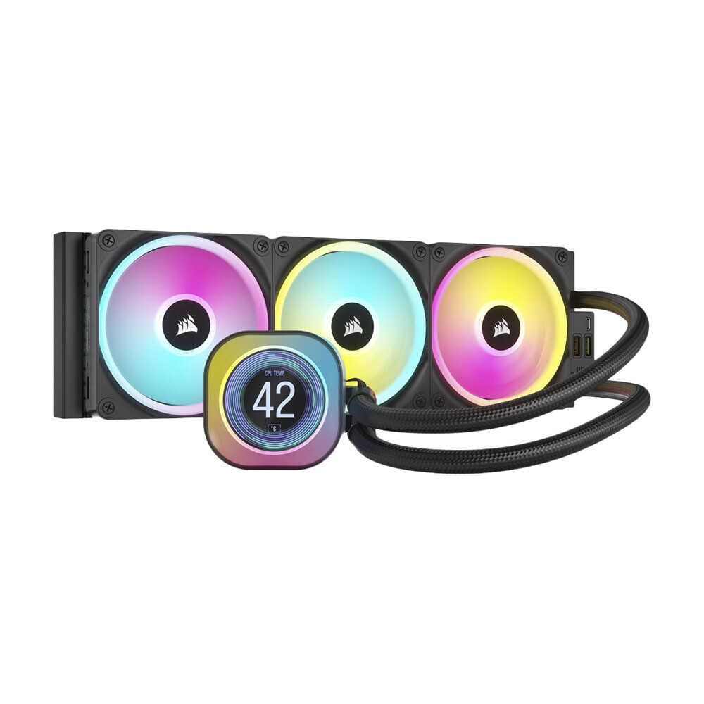 

Система водяного охлаждения Corsair iCUE Link H170i LCD RGB, черный