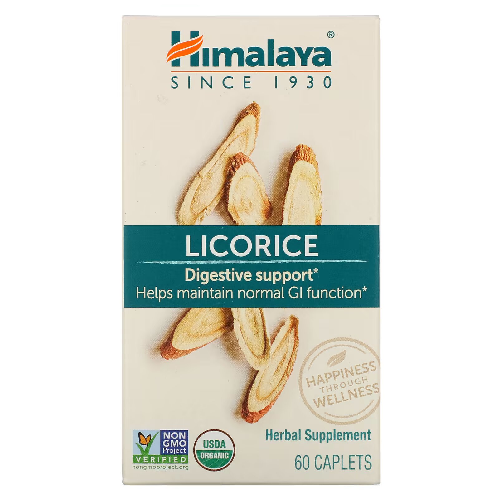 Himalaya, Licorice, органическая поддержка пищеварения, 60 капсул - фото