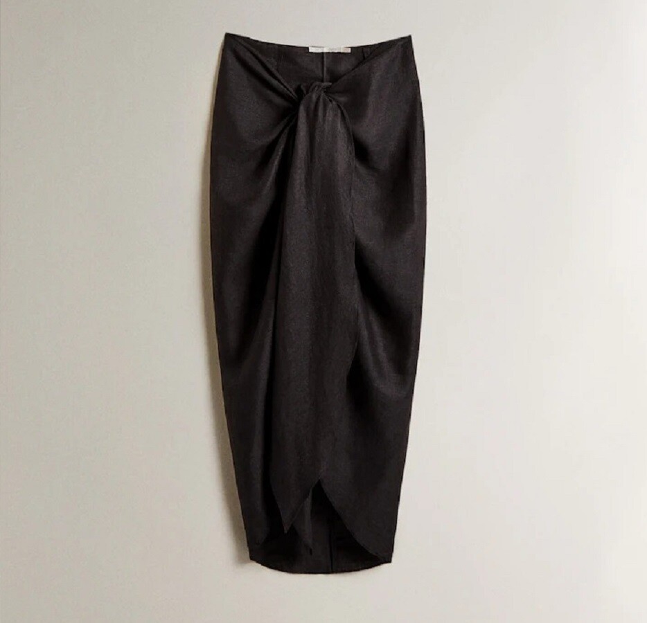

Саронг Zara Home Long Linen Beach, черный