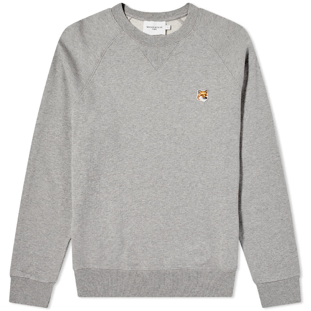 

Толстовка Maison Kitsuné Fox Head Patch Crew Sweat, Серый