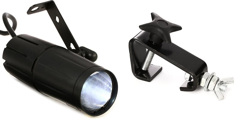 

Комплект ADJ Pinspot LED II 3W White Pinspot с зажимом ADJ Dura Clamp Lighting C-Clamp American DJ PIN222=1 DURA CLAMP=1