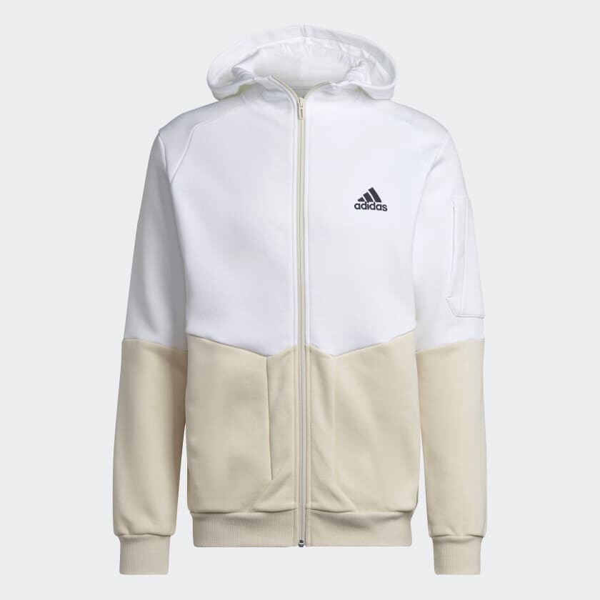 

Толстовка adidas Essentials for Gameday Fleece Full-Zip, белый/бежевый