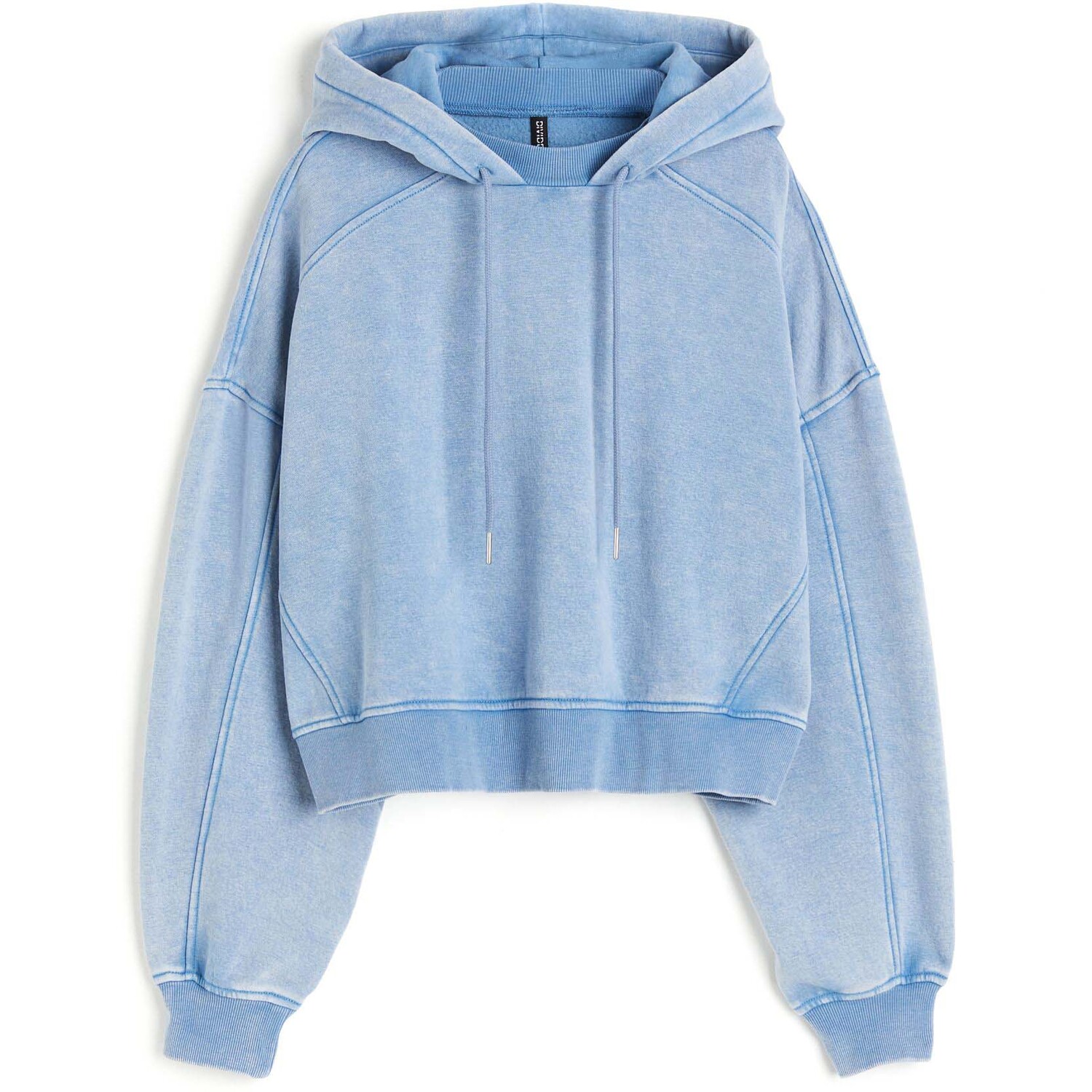 

Худи H&M Oversized Washed-look, светло-голубой, Синий