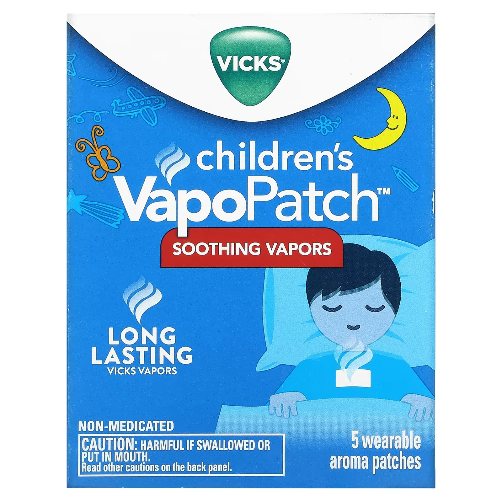 Патчи Vicks VapoPatch ароматических для детей, 5шт vicks vapopatch soothing vapors 5 патчей с ароматом для ношения