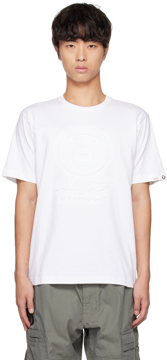 

Белая бондовая футболка AAPE by A Bathing Ape