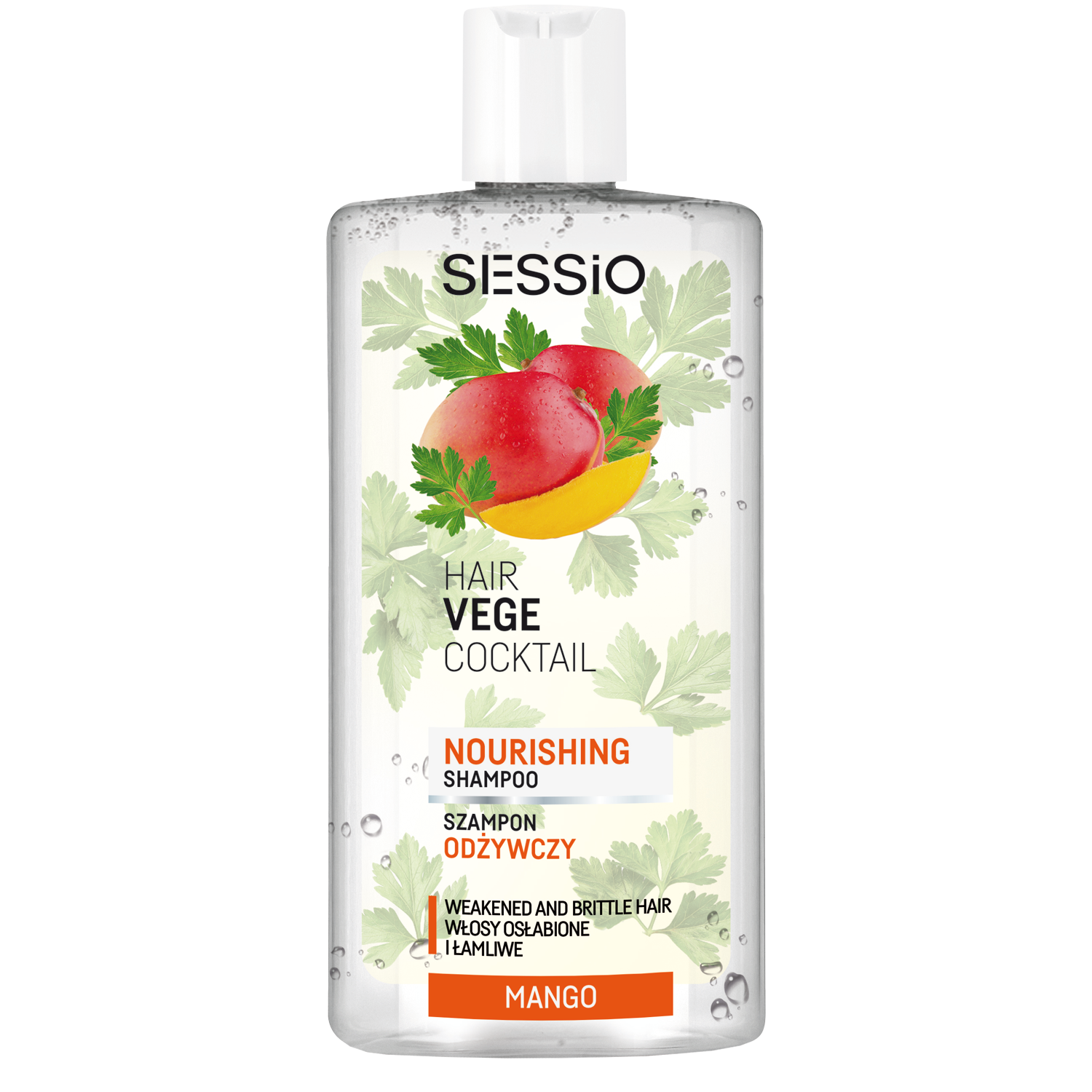 Sessio Hair Vege Cocktail питательный шампунь для волос с экстрактом манго, 300 г