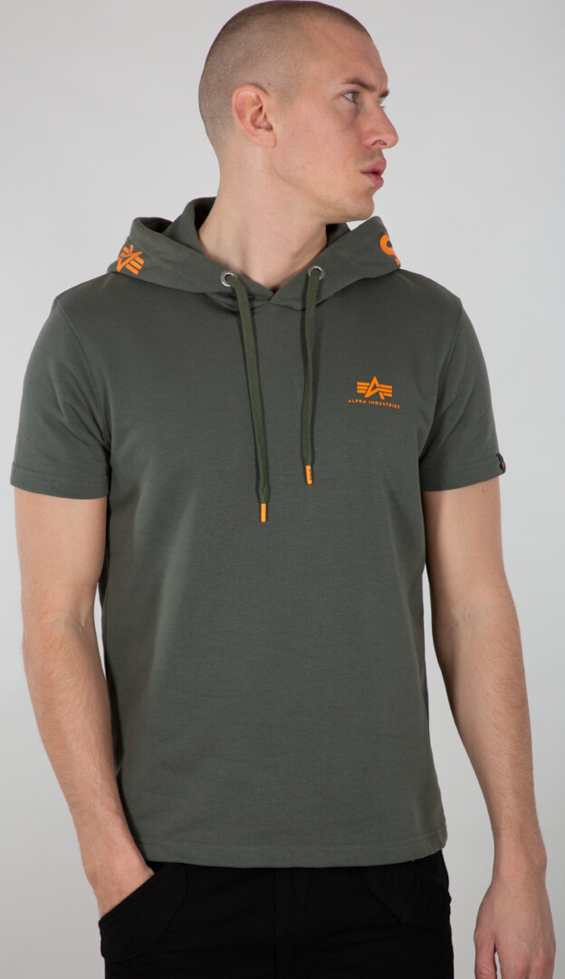 

Футболка Alpha Industries Printed Hoody, оливковая