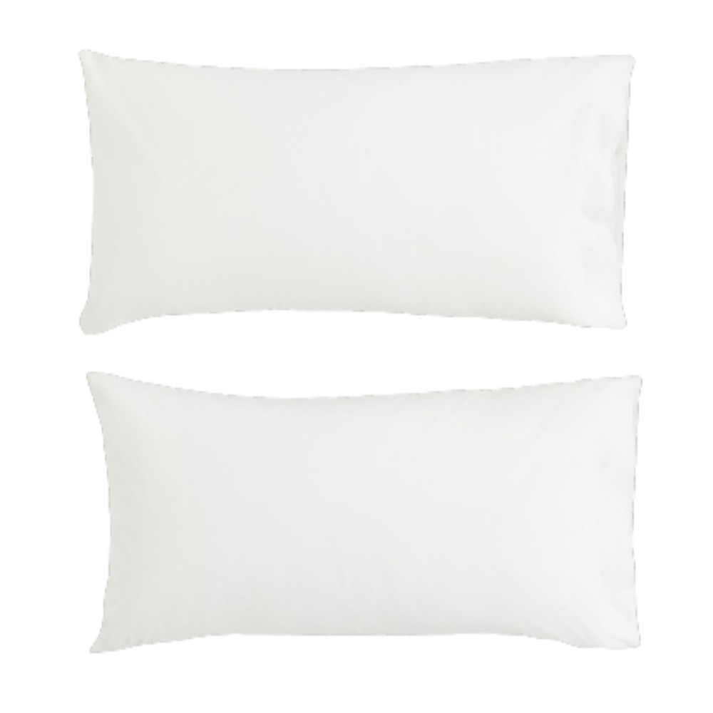 Комплект наволочек из ситца H&M Home Cotton Percale, 2 предмета, белый постельное белье детское из хлопка denham 200 x 200 см черный