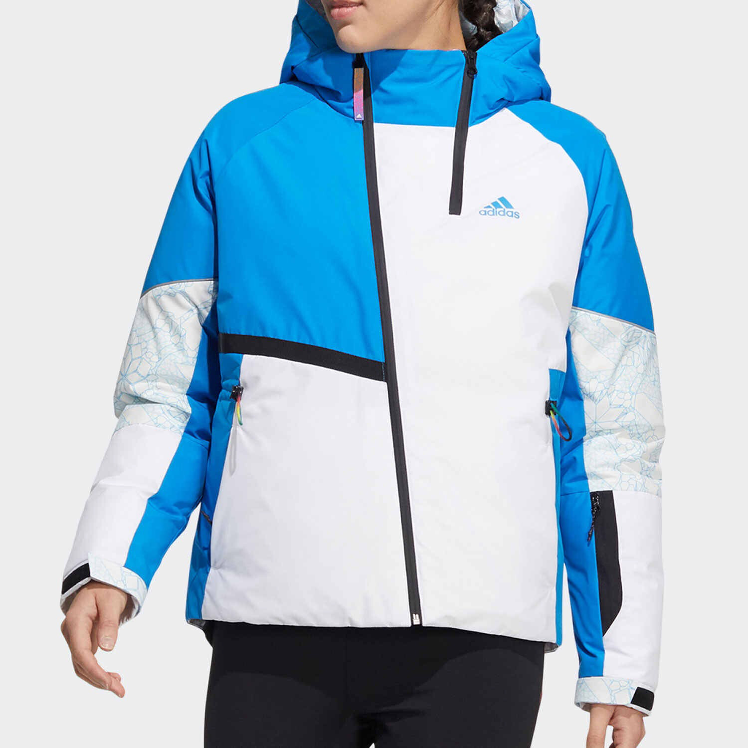 

Куртка Adidas with hood, белый/синий/черный