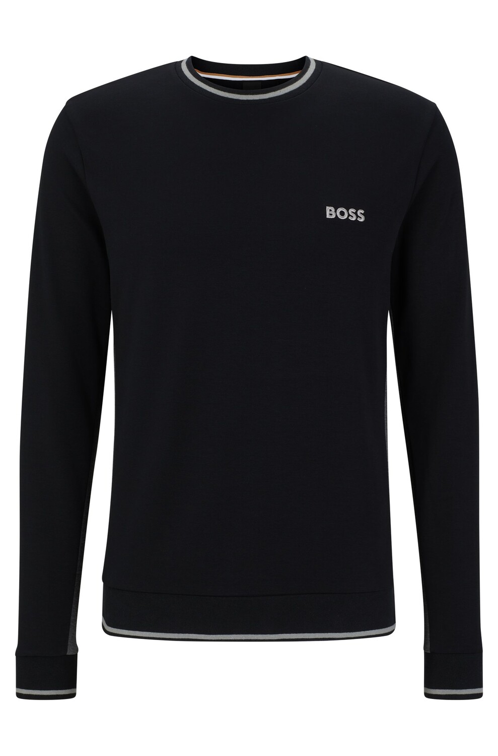 

Лонгслив Hugo Boss Cotton-blend Loungewear With Embroidered Logo, черный