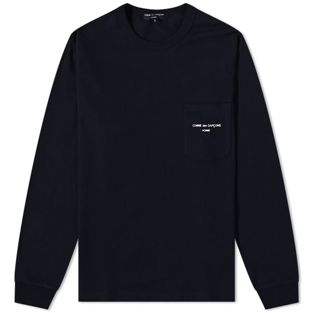 

Футболка Comme des Garçons Homme Long Sleeve Logo Pocket Tee, Черный
