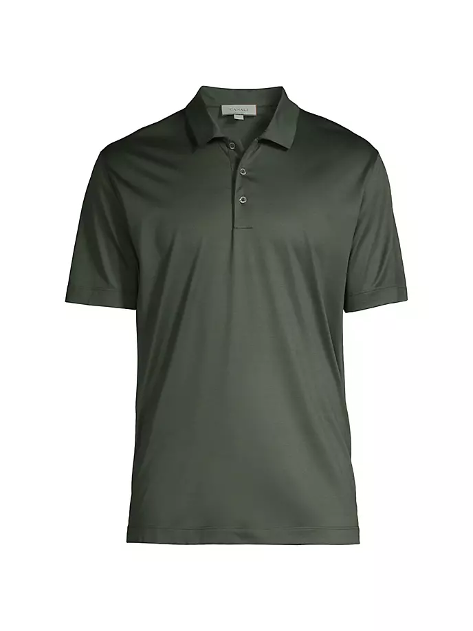 цена Классическая рубашка-поло Canali, зеленый