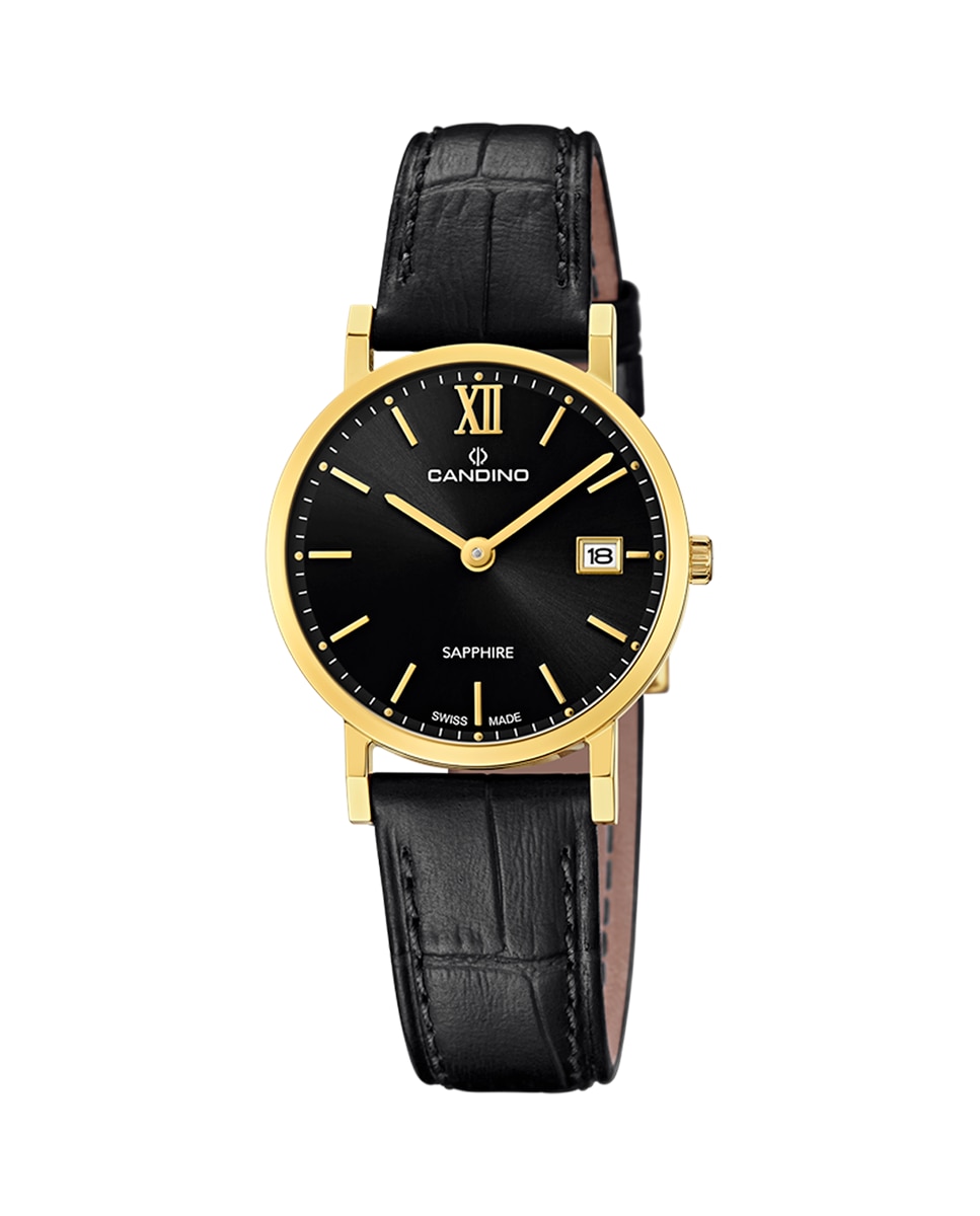 C4727/3 Пара черные кожаные женские часы Candino, черный наручные часы candino c4696 1