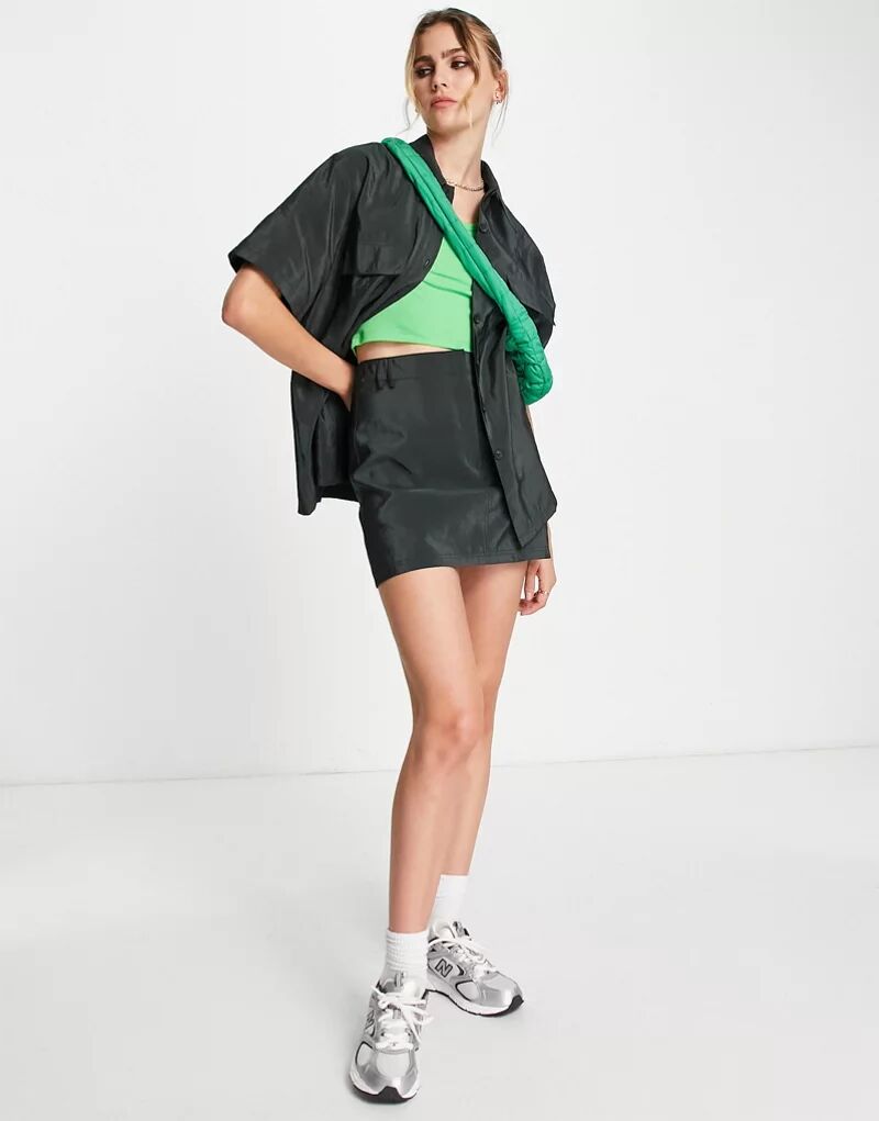 Темно-серая практичная мини-юбка Topshop юбка панинтер практичная 44 размер