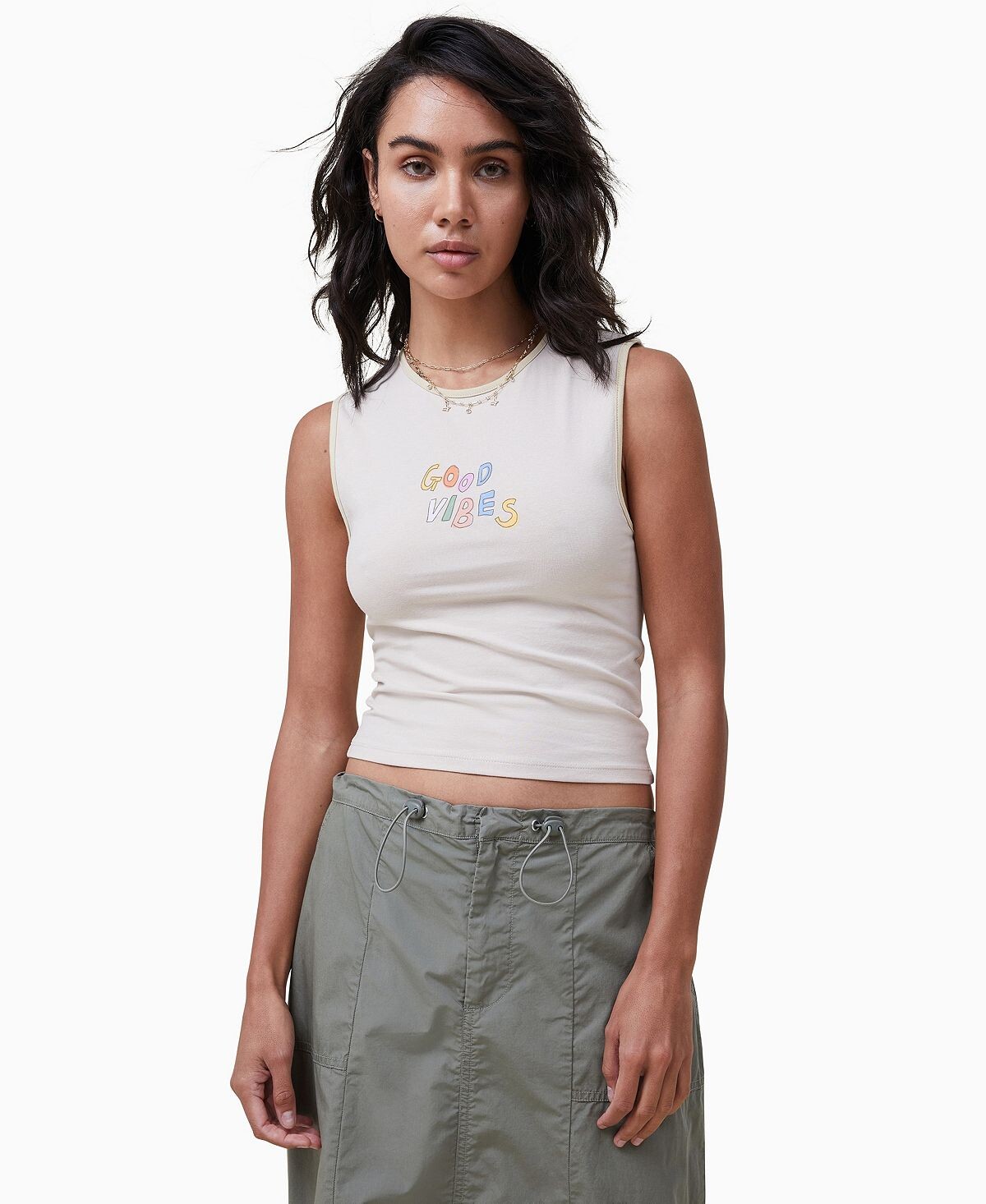 

Женская майка с укороченным рисунком в стиле 90-х COTTON ON, мульти