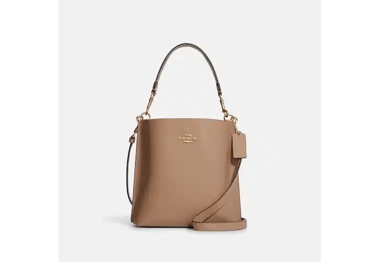 Сумка Coach Mollie Bucket 22, серо-коричневый