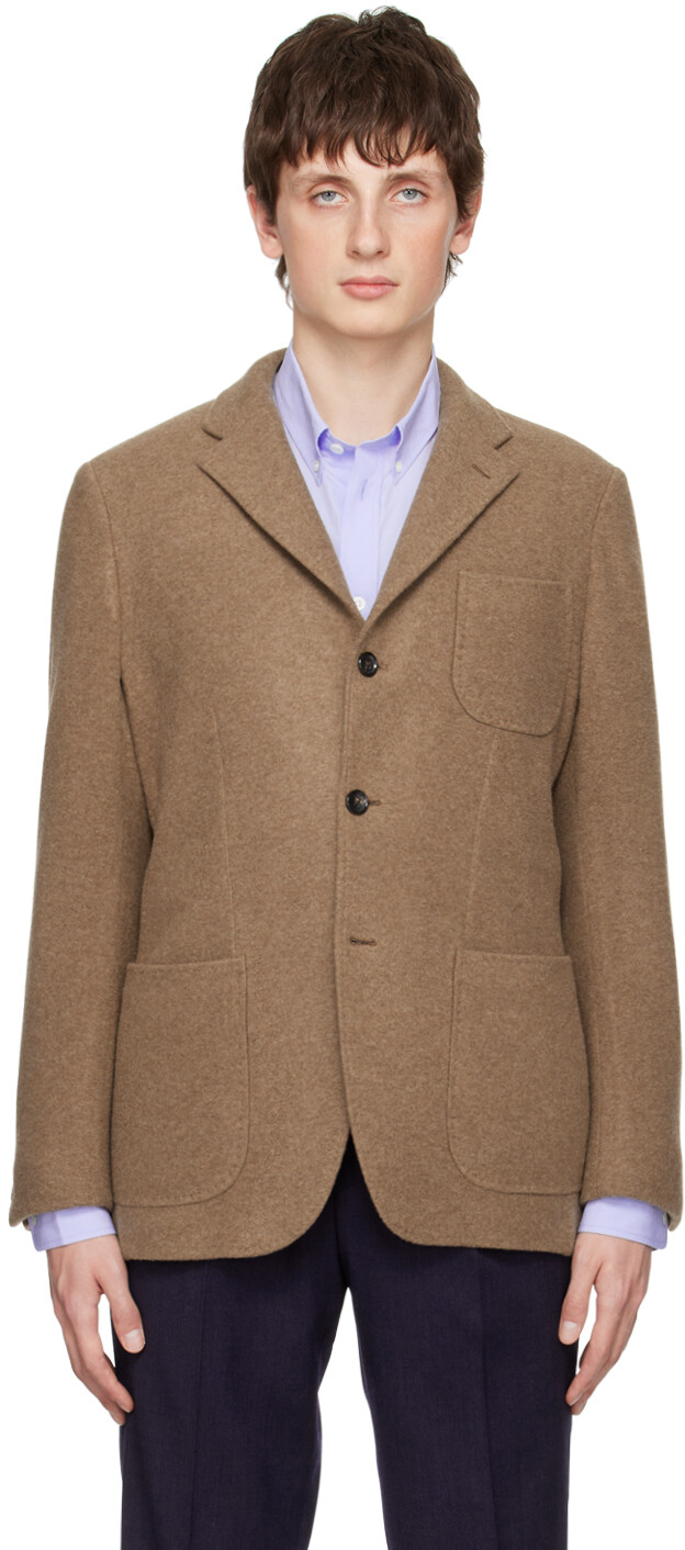 

Светло-коричневый пиджак с начесом Ring Jacket