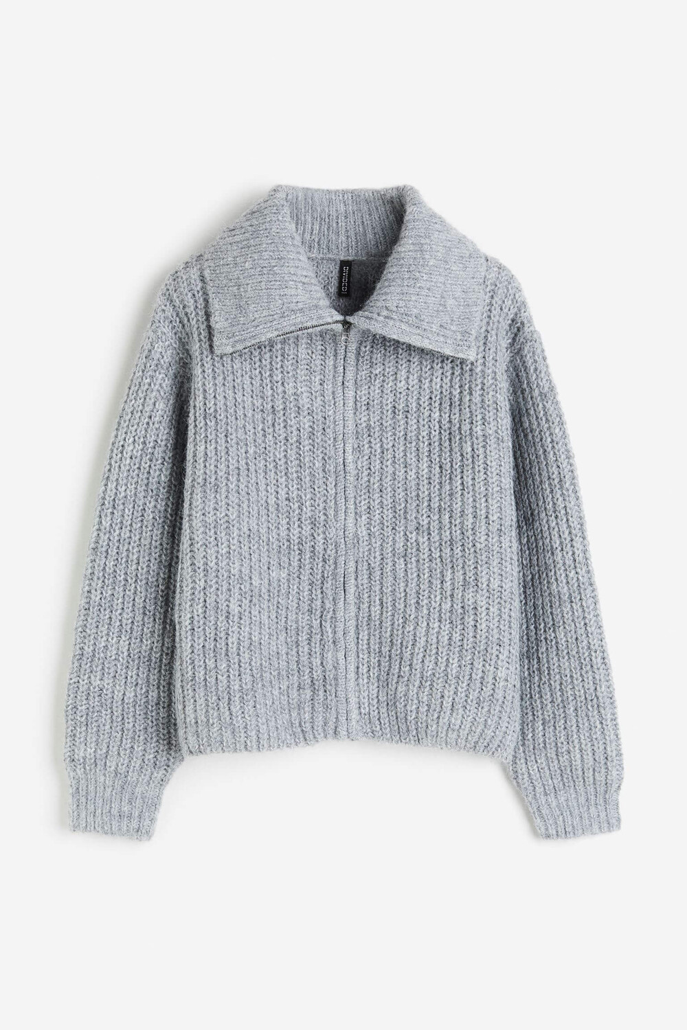 

Кардиган H&M Zip-up, светло-серый меланж