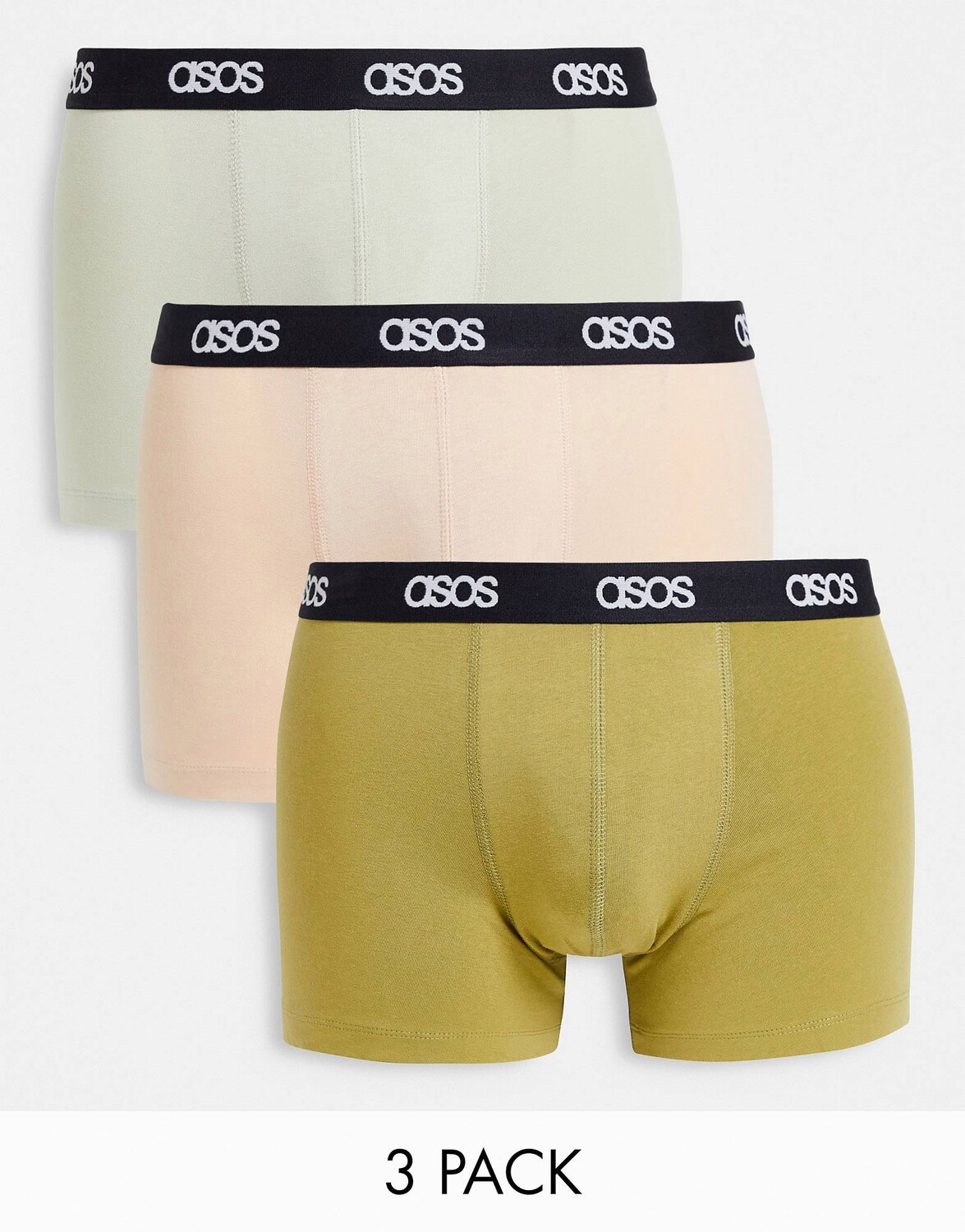 

Набор из трех серых плавок ASOS DESIGN