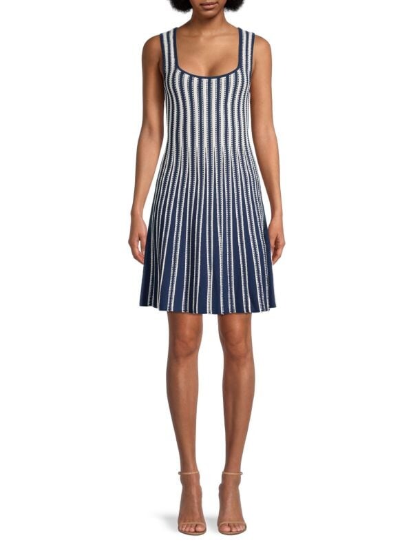

Мини-платье в полоску с градиентом Milly Navy white