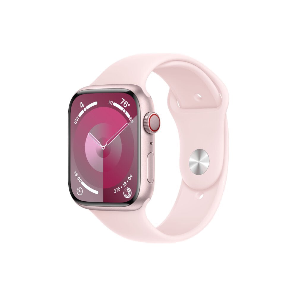 

Умные часы Apple Watch Series 9 (GPS+Cellular), 45мм, Pink Aluminum Case/Pink Sport Band - S/M, Розовый