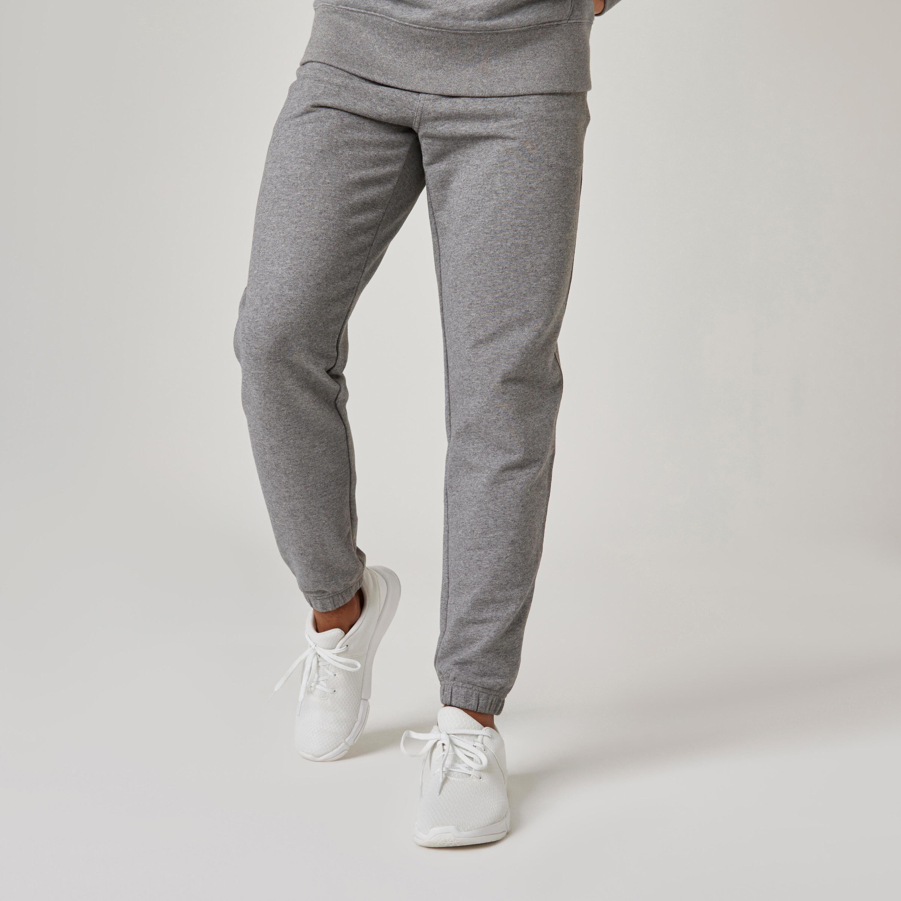 Спортивные штаны мужские - 500 Essentials серые DOMYOS, Серый штаны domyos спортивные стильные 36 размер