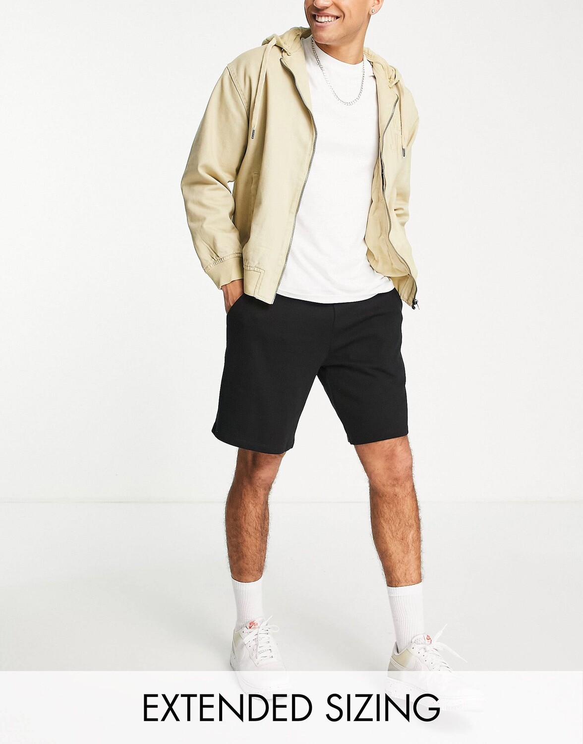

Черные шорты свободного кроя из джерси ASOS DESIGN